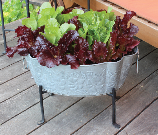 Wrought Iron Plant Stand with Copper  Planter Containe